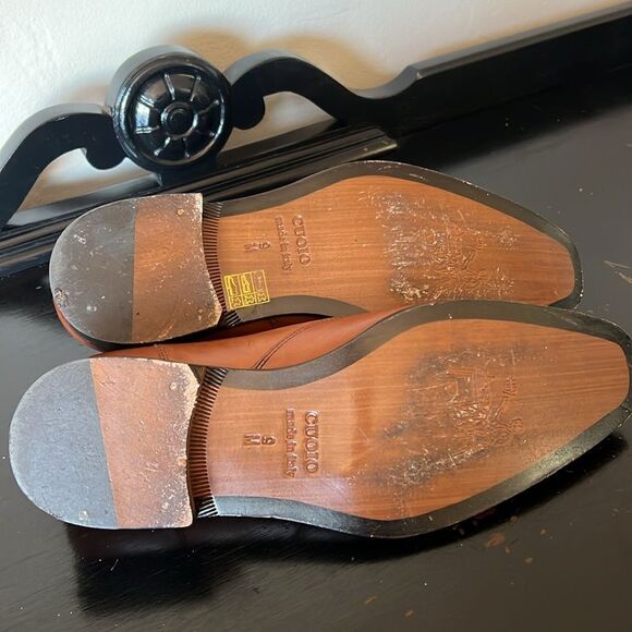 Massimo Matteo Firenze Cuoio (Hand Made In Italy) Brown Leather WINGTIP Shoes - Picture 7 of 12